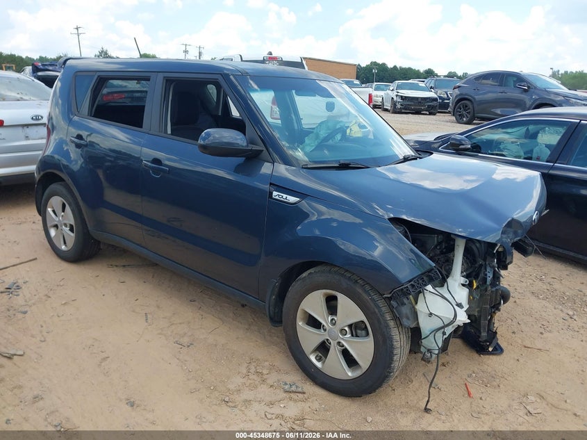 2016 Kia Soul VIN KNDJP3A58G7293532 IAAI salvage auction — FRONT END, Salvage (North Carolina), sold $25 on 2026-07-20 (photo 1)