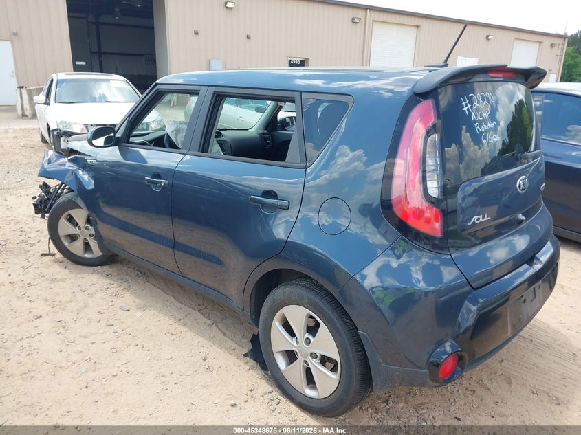 2016 Kia Soul VIN KNDJP3A58G7293532 IAAI salvage auction — FRONT END, Salvage (North Carolina), sold $25 on 2026-07-20 (photo 3)