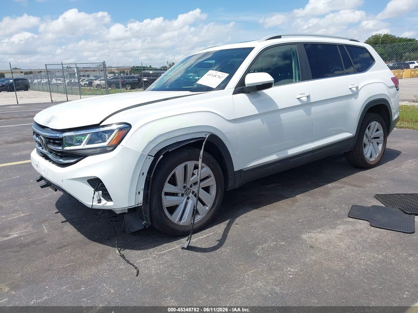 2021 Volkswagen Atlas VIN 1V2BR2CA0MC514285 IAAI salvage auction — FRONT END, Certificate Of Destruction (Florida), sold $4,900 on 2026-08-01 (photo 2)