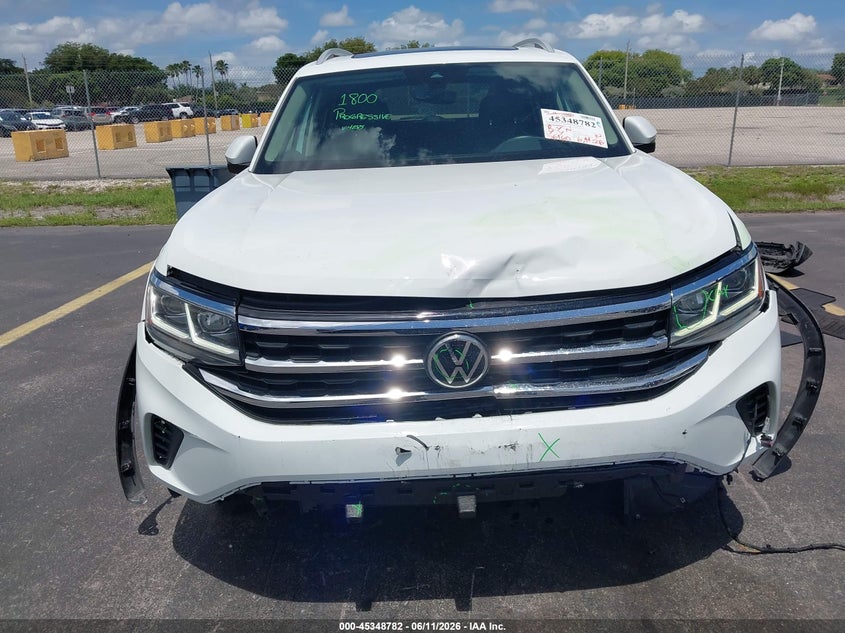 2021 Volkswagen Atlas VIN 1V2BR2CA0MC514285 IAAI salvage auction — FRONT END, Certificate Of Destruction (Florida), sold $4,900 on 2026-08-01 (photo 6)