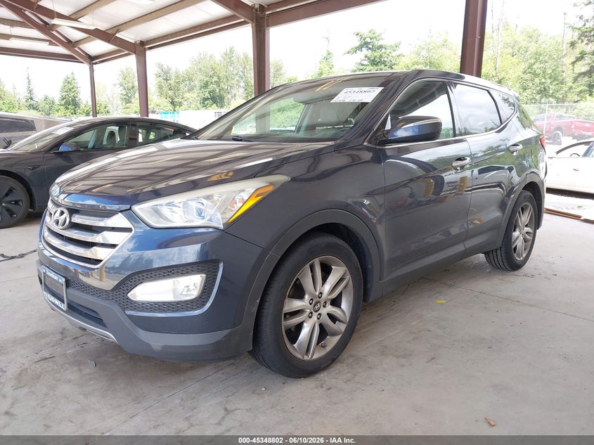 2013 Hyundai Santa fe VIN 5XYZWDLA4DG046092 IAAI salvage auction — REAR END, Bill Of Sale (Washington), sold $1,650 on 2026-07-22 (photo 2)