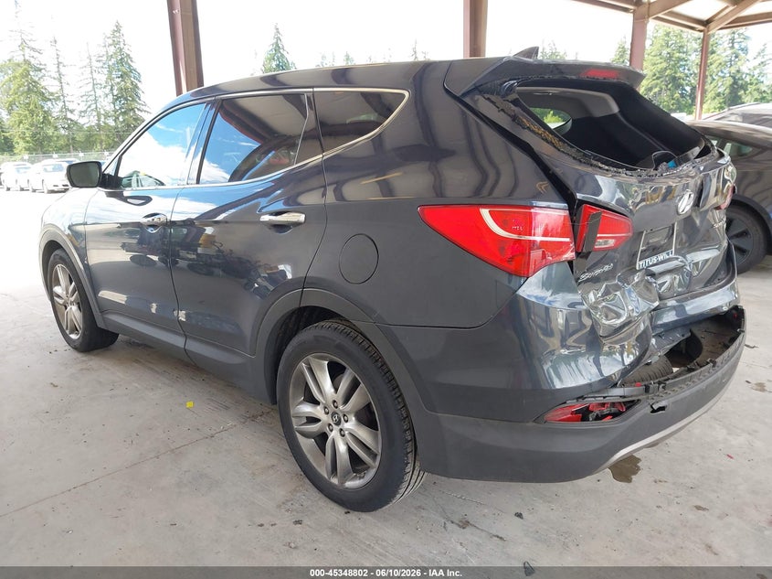 2013 Hyundai Santa fe VIN 5XYZWDLA4DG046092 IAAI salvage auction — REAR END, Bill Of Sale (Washington), sold $1,650 on 2026-07-22 (photo 3)