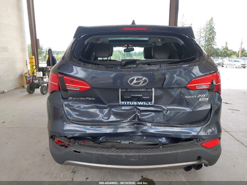2013 Hyundai Santa fe VIN 5XYZWDLA4DG046092 IAAI salvage auction — REAR END, Bill Of Sale (Washington), sold $1,650 on 2026-07-22 (photo 6)