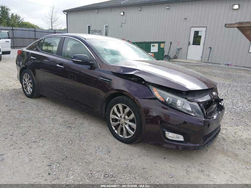 2014 Kia Optima VIN 5XXGM4A75EG345553 IAAI salvage auction — FRONT END, Salvage (Ohio), sold $650 on 2026-07-08 (photo 1)
