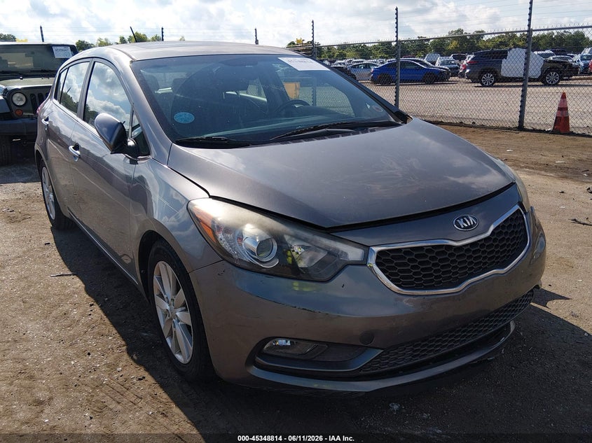 2015 Kia Forte VIN KNAFX5A87F5335126 IAAI salvage auction — LEFT FRONT, Salvage Title, sold $1,400 on 2026-07-29 (photo 1)