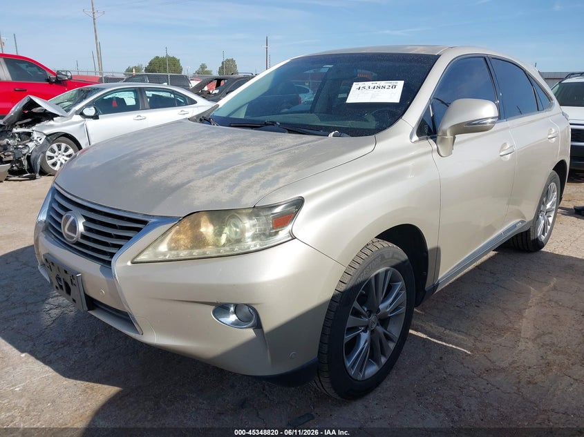 2013 Lexus Rx VIN JTJZB1BA4D2007876 IAAI salvage auction — ENGINE DAMAGE, Salvage (Texas), sold $2,300 on 2026-07-28 (photo 2)