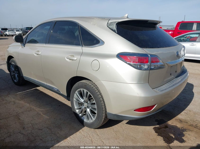 2013 Lexus Rx VIN JTJZB1BA4D2007876 IAAI salvage auction — ENGINE DAMAGE, Salvage (Texas), sold $2,300 on 2026-07-28 (photo 3)