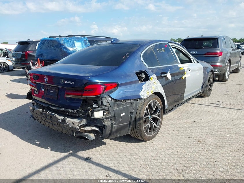 2022 BMW 5er VIN WBA53BJ00NWX50460 IAAI salvage auction — REAR END, Original (Texas), sold $20,700 on 2026-08-09 (photo 4)