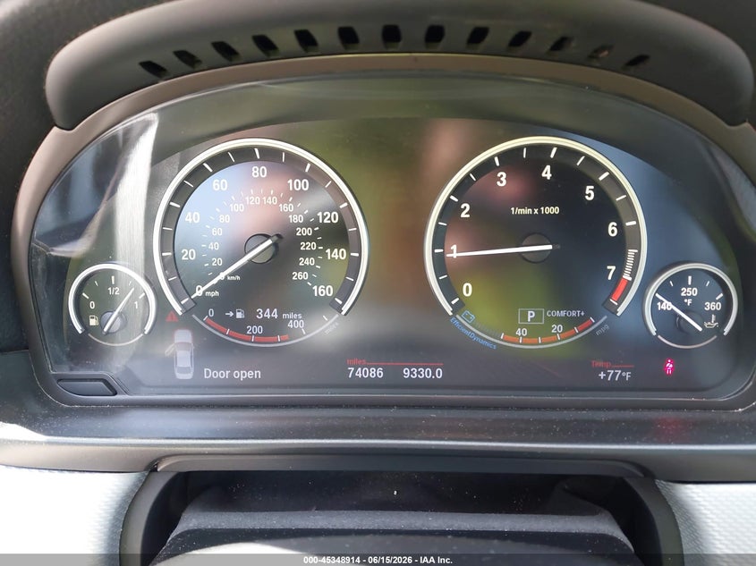 2012 BMW 5er VIN WBAFR7C51CC816814 IAAI salvage auction — FRONT END, Salvage (Georgia), sold $3,700 on 2026-07-11 (photo 7)