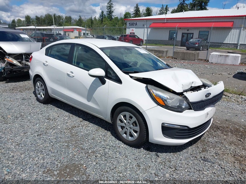 2016 Kia Rio VIN KNADM4A32G6531825 IAAI salvage auction — FRONT END, Bill Of Sale (Washington), sold $275 on 2026-07-08 (photo 1)