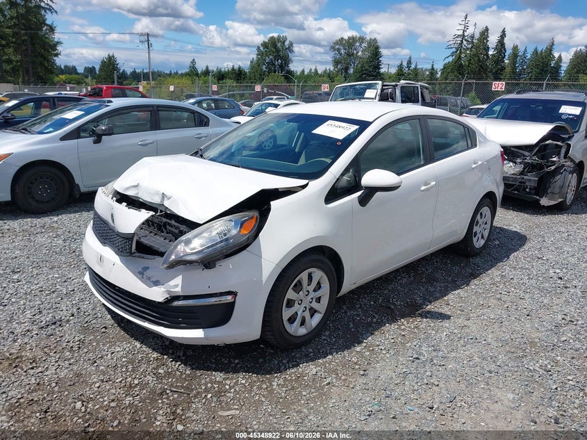 2016 Kia Rio VIN KNADM4A32G6531825 IAAI salvage auction — FRONT END, Bill Of Sale (Washington), sold $275 on 2026-07-08 (photo 2)