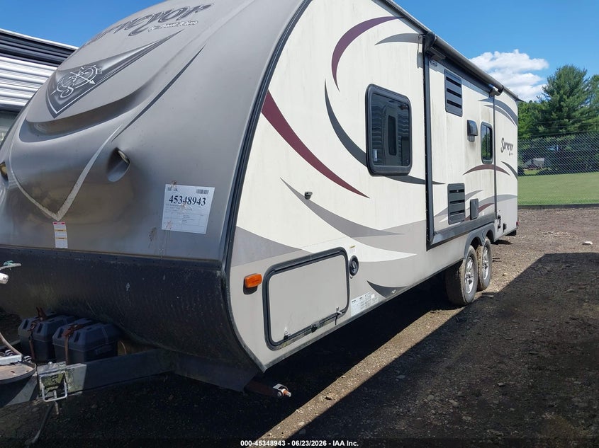 2015 Forest river Surveyor VIN 4X4TSVZ24FL026160 IAAI salvage auction — WATER/FLOOD, Salvage (Pennsylvania), sold $2,250 on 2026-07-08 (photo 2)