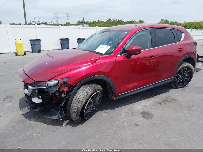 2018 Mazda Cx-5 VIN JM3KFACM9J0328893 IAAI salvage auction — FRONT & REAR, Salvage Title, sold $2,050 on 2026-07-13 (photo 2)