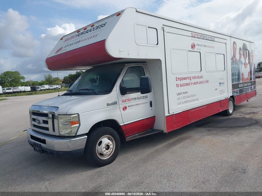 2010 Ford E-450 VIN 1FDXE4FS1ADA61850 IAAI salvage auction — LEFT REAR, Clear (Florida), sold $4,000 on 2026-07-09 (photo 2)