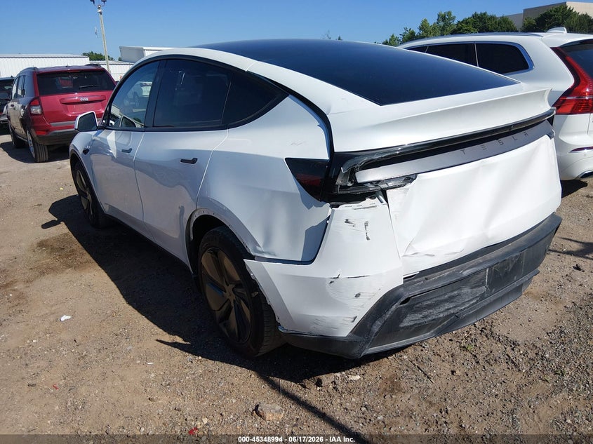 2026 Tesla Model y VIN 7SAYGDED7TF382215 IAAI salvage auction — REAR END, Salvage (Oklahoma), sold $21,100 on 2026-07-08 (photo 3)