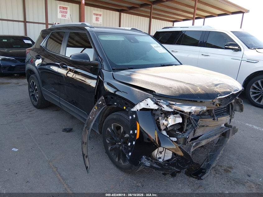 2023 Chevrolet Trailblazer VIN KL79MPS27PB061439 IAAI salvage auction — FRONT END, Original (Texas), sold $2,700 on 2026-08-01 (photo 1)