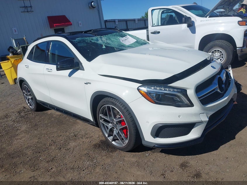 2015 Mercedes-benz Gla-klasse amg VIN WDDTG5CB5FJ142954 IAAI salvage auction — ROOF, Salvage Title, sold $3,100 on 2026-08-11 (photo 1)