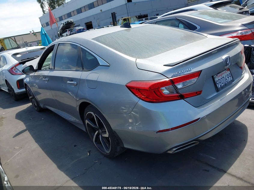 2022 Honda Accord VIN 1HGCV1F39NA055300 IAAI salvage auction — FRONT END, Salvage Title, sold $3,400 on 2026-07-29 (photo 3)