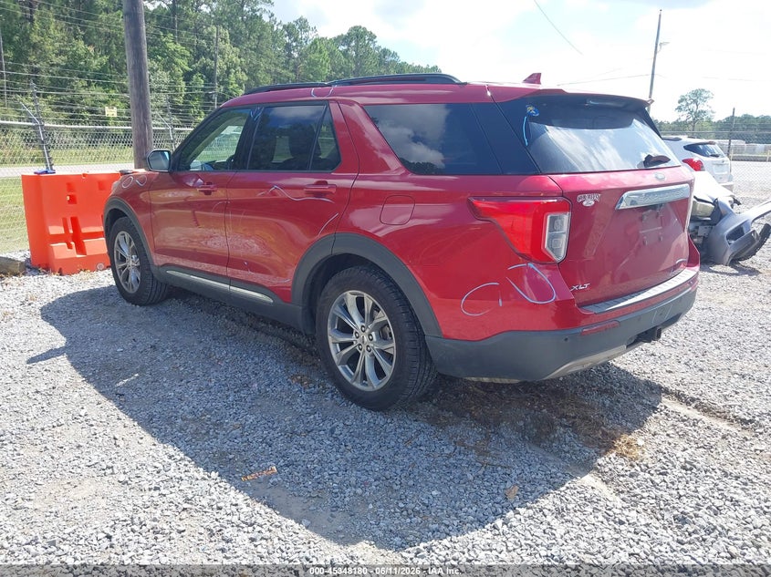 2020 Ford Explorer VIN 1FMSK7DH7LGD13078 IAAI salvage auction — ROOF, Salvage (Mississippi), sold $4,300 on 2026-07-09 (photo 3)