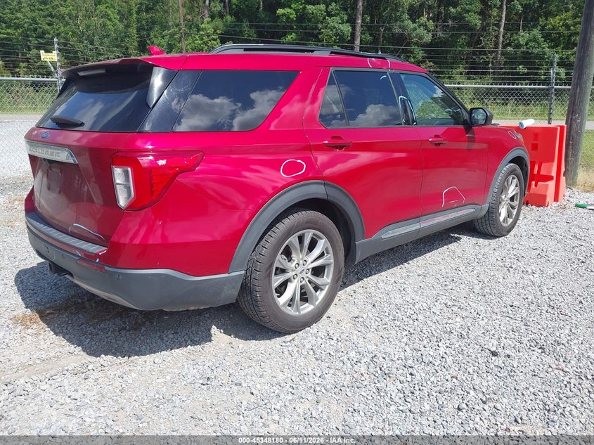2020 Ford Explorer VIN 1FMSK7DH7LGD13078 IAAI salvage auction — ROOF, Salvage (Mississippi), sold $4,300 on 2026-07-09 (photo 4)