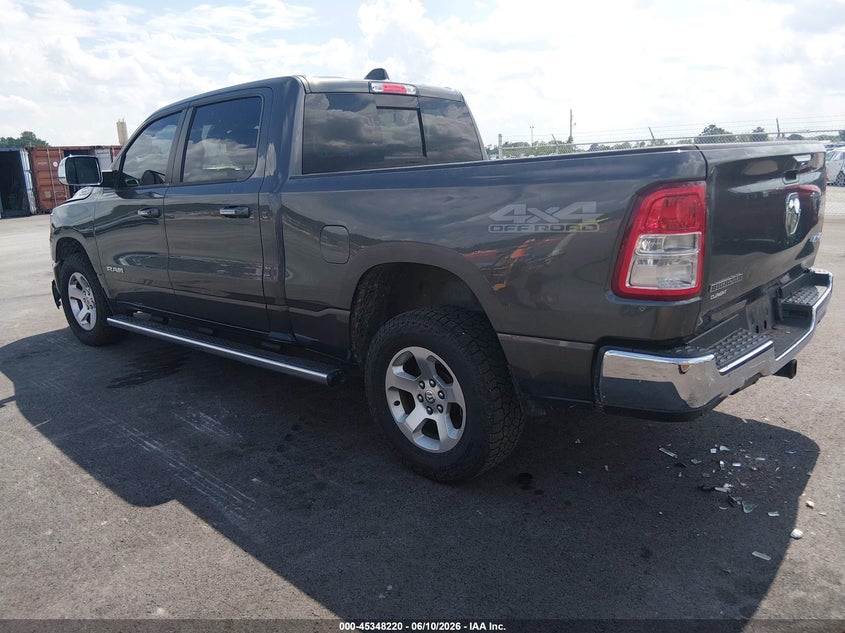 2019 Ram 1500 VIN 1C6SRFMTXKN614623 IAAI salvage auction — RIGHT FRONT, Salvage Title, sold $7,200 on 2026-09-08 (photo 3)