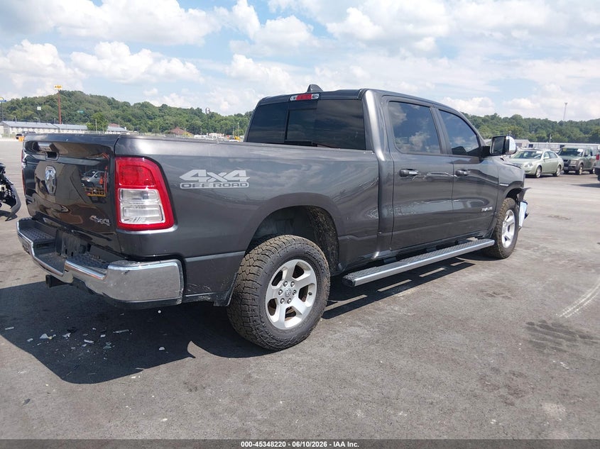 2019 Ram 1500 VIN 1C6SRFMTXKN614623 IAAI salvage auction — RIGHT FRONT, Salvage Title, sold $7,200 on 2026-09-08 (photo 4)