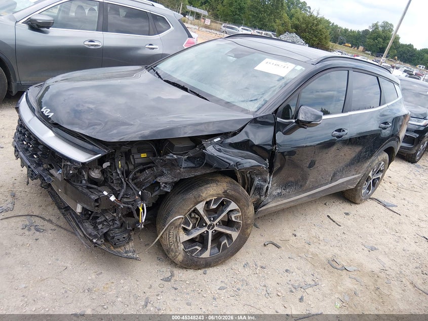 2025 Kia Sportage VIN 5XYK33DF9SG253783 IAAI salvage auction — FRONT END, Salvage Title, sold $6,400 on 2026-07-23 (photo 2)