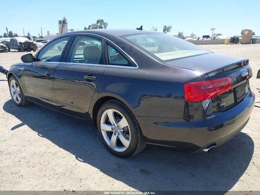 2012 Audi A6 VIN WAUGGAFC1CN097604 IAAI salvage auction — MECHANICAL, Clear - Dealer Only (California), sold $1,600 on 2026-07-15 (photo 3)