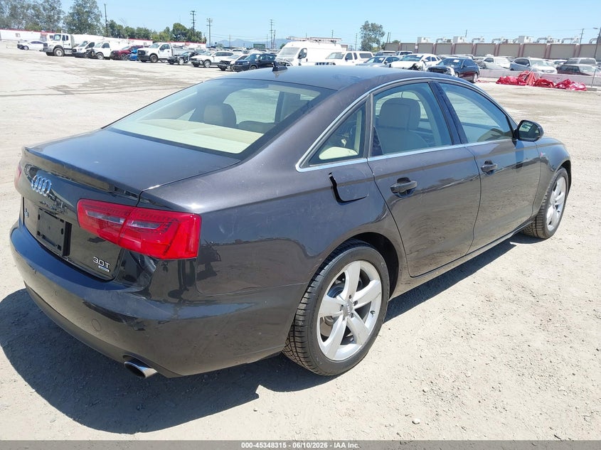 2012 Audi A6 VIN WAUGGAFC1CN097604 IAAI salvage auction — MECHANICAL, Clear - Dealer Only (California), sold $1,600 on 2026-07-15 (photo 4)
