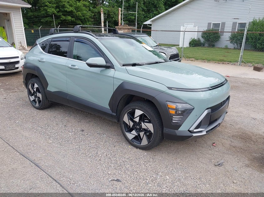 2025 Hyundai Kona VIN KM8HECA3XSU209865 IAAI salvage auction — HAIL, Salvage (Ohio), sold $10,100 on 2026-07-08 (photo 1)