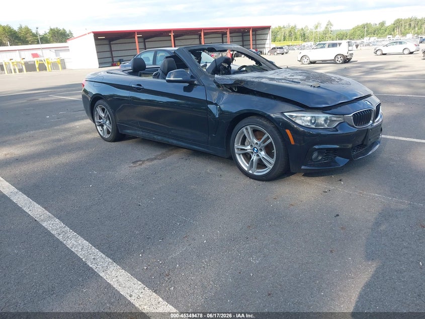 2017 BMW 4er VIN WBA4U1C57H5A15743 IAAI salvage auction — BURN, Salvage Title, sold $2,450 on 2026-08-20 (photo 1)