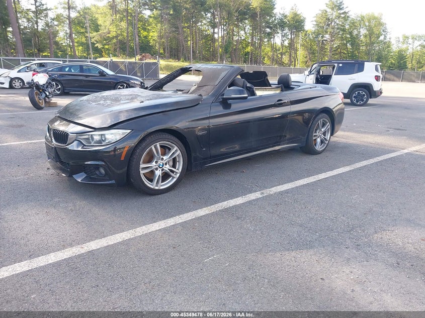 2017 BMW 4er VIN WBA4U1C57H5A15743 IAAI salvage auction — BURN, Salvage Title, sold $2,450 on 2026-08-20 (photo 2)