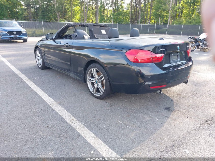 2017 BMW 4er VIN WBA4U1C57H5A15743 IAAI salvage auction — BURN, Salvage Title, sold $2,450 on 2026-08-20 (photo 3)