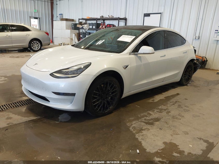 2020 Tesla Model 3 VIN 5YJ3E1EA2LF632820 IAAI salvage auction — LEFT REAR, Salvage Title, sold $5,600 on 2026-07-30 (photo 2)