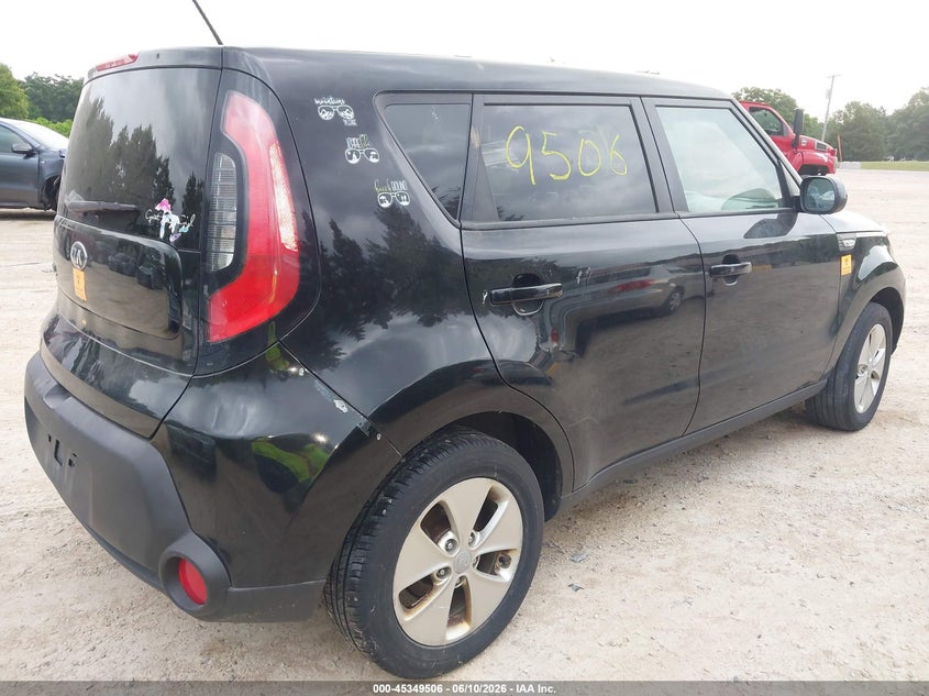 2014 Kia Soul VIN KNDJN2A2XE7725749 IAAI salvage auction — NORMAL WEAR, Clear-Endorsement (Wisconsin), sold $375 on 2026-07-15 (photo 4)