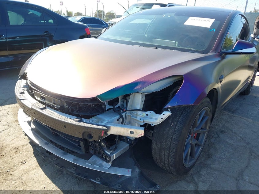 2022 Tesla Model 3 VIN 5YJ3E1EB6NF352393 IAAI salvage auction — FRONT END, Salvage (California), sold $6,200 on 2026-08-02 (photo 6)