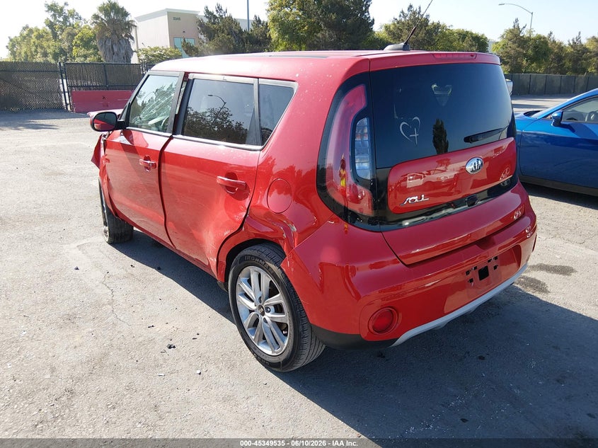 2019 Kia Soul VIN KNDJP3A5XK7689695 IAAI salvage auction — FRONT END, Salvage Title, sold $625 on 2026-07-29 (photo 3)