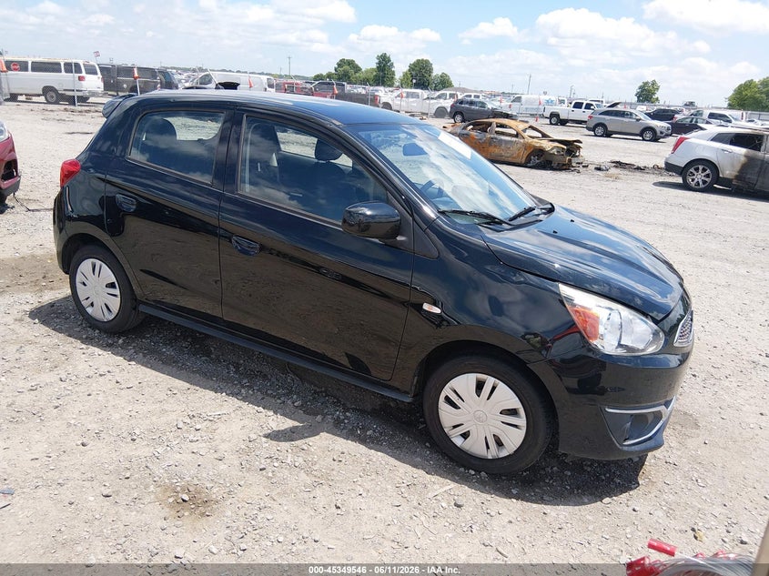 2019 Mitsubishi Mirage VIN ML32A3HJ1KH014906 IAAI salvage auction — HAIL, Salvage Title, sold $2,050 on 2026-09-02 (photo 1)