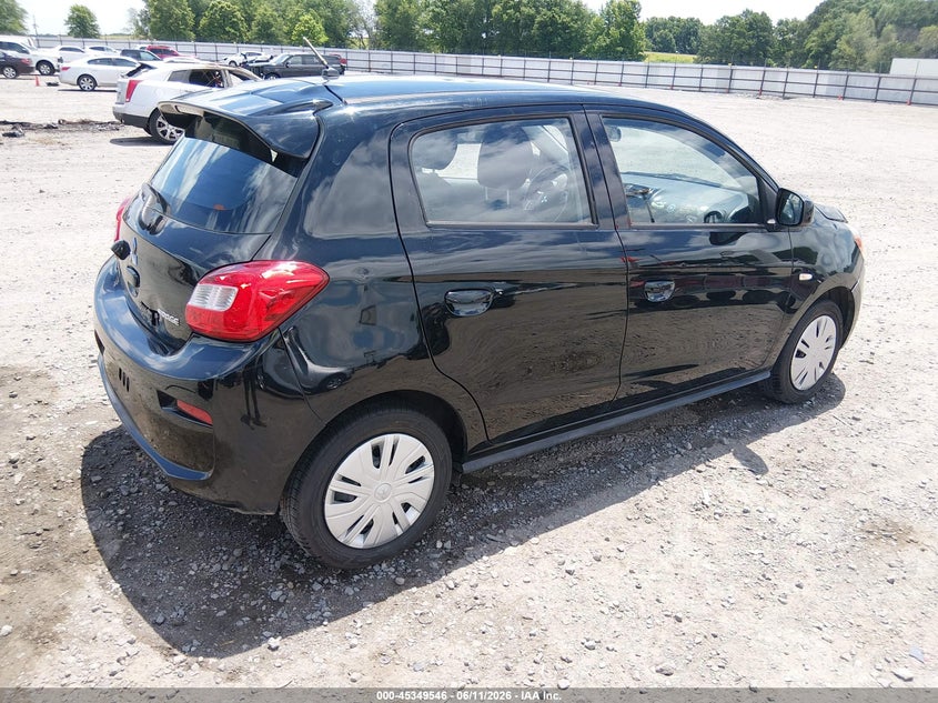 2019 Mitsubishi Mirage VIN ML32A3HJ1KH014906 IAAI salvage auction — HAIL, Salvage Title, sold $2,050 on 2026-09-02 (photo 4)