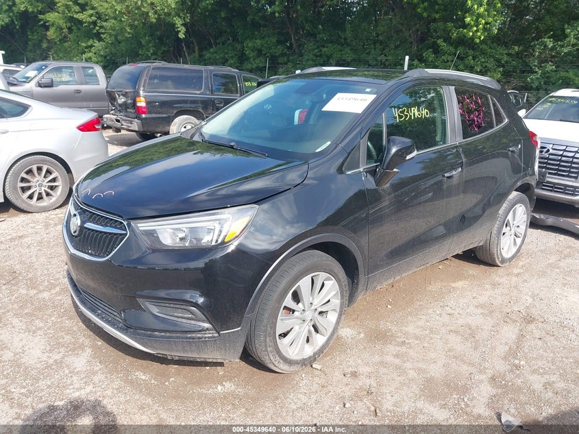 2017 Buick Encore VIN KL4CJASB9HB189353 IAAI salvage auction — REAR END, Clear (Indiana), sold $2,000 on 2026-07-15 (photo 2)