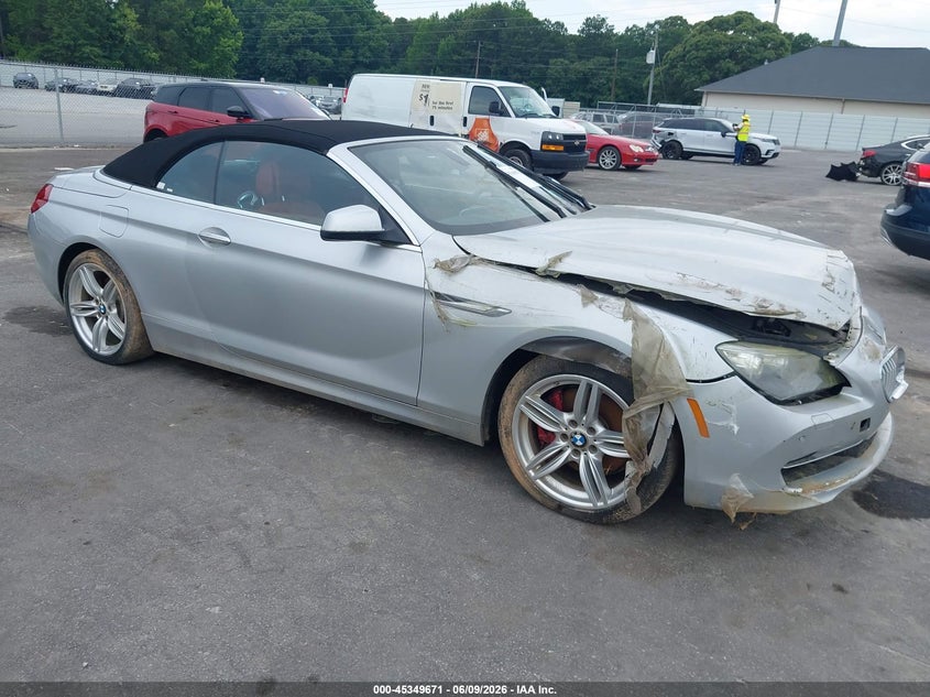 2012 BMW 6er VIN WBALZ3C5XCDL71401 IAAI salvage auction — FRONT END, Salvage Title, sold $2,800 on 2026-07-25 (photo 1)