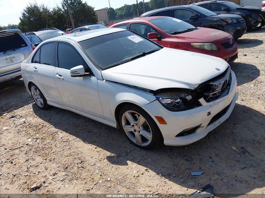 2011 Mercedes-benz C class VIN WDDGF5EB8BA435162 IAAI salvage auction — RIGHT FRONT, Salvage (North Carolina), sold $675 on 2026-07-27 (photo 1)