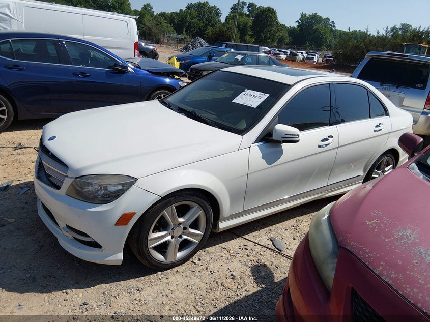 2011 Mercedes-benz C class VIN WDDGF5EB8BA435162 IAAI salvage auction — RIGHT FRONT, Salvage (North Carolina), sold $675 on 2026-07-27 (photo 2)