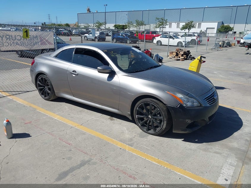 2009 Infiniti G37 VIN JNKCV66E89M721515 IAAI salvage auction — THEFT, Clear - Dealer Only (California), sold $250 on 2026-07-29 (photo 1)