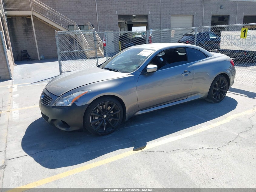 2009 Infiniti G37 VIN JNKCV66E89M721515 IAAI salvage auction — THEFT, Clear - Dealer Only (California), sold $250 on 2026-07-29 (photo 2)
