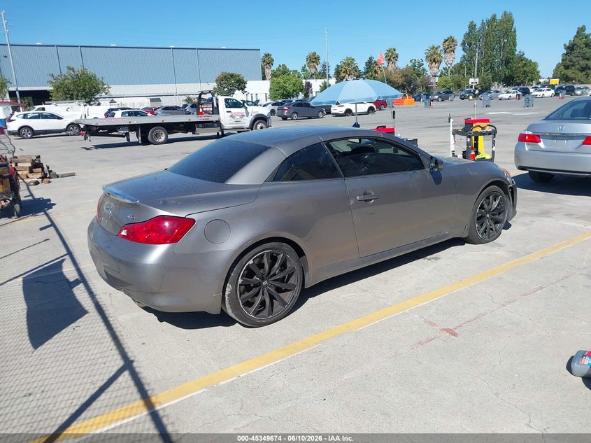 2009 Infiniti G37 VIN JNKCV66E89M721515 IAAI salvage auction — THEFT, Clear - Dealer Only (California), sold $250 on 2026-07-29 (photo 4)