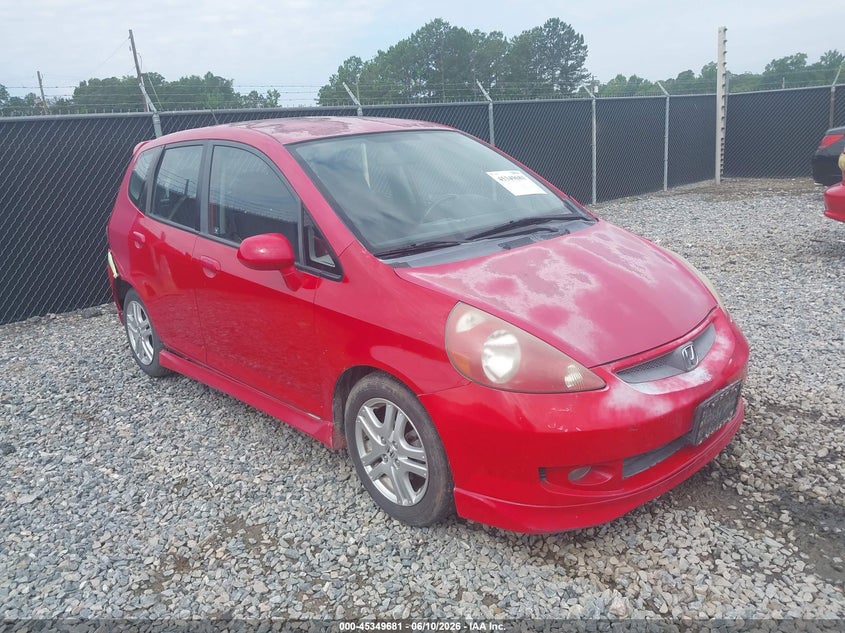 2007 Honda Fit VIN JHMGD38627S039764 IAAI salvage auction — LEFT FRONT, Bill Of Sale (Georgia), sold $300 on 2026-07-06 (photo 1)