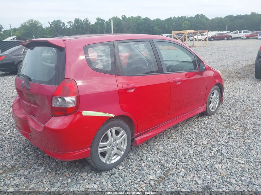 2007 Honda Fit VIN JHMGD38627S039764 IAAI salvage auction — LEFT FRONT, Bill Of Sale (Georgia), sold $300 on 2026-07-06 (photo 4)