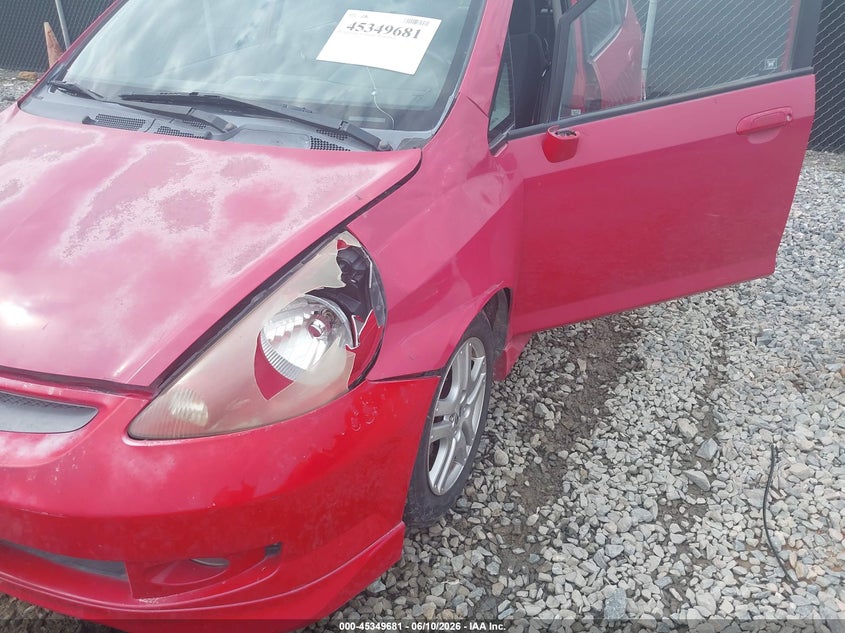 2007 Honda Fit VIN JHMGD38627S039764 IAAI salvage auction — LEFT FRONT, Bill Of Sale (Georgia), sold $300 on 2026-07-06 (photo 6)