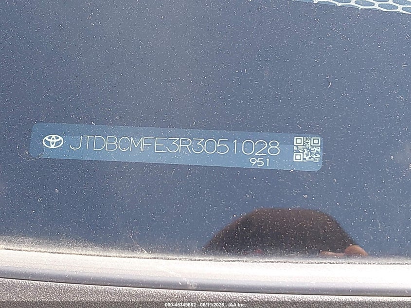 2024 Toyota Corolla VIN JTDBCMFE3R3051028 IAAI salvage auction — LEFT SIDE, Salvage Title, sold $5,200 on 2026-07-28 (photo 9)